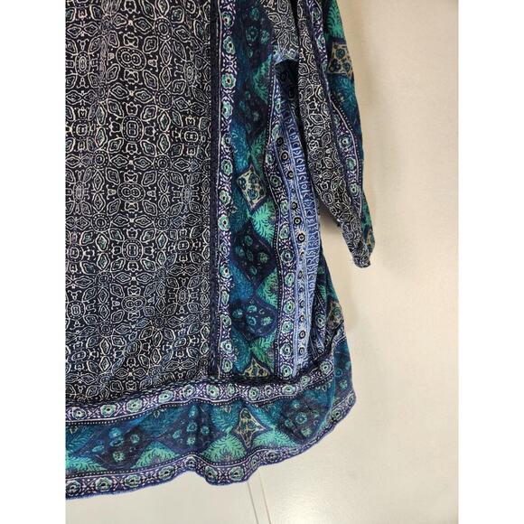 Lucky Brand SZ 1X tunic top Boho Peasant hippie whimsical - Picture 3 of 8